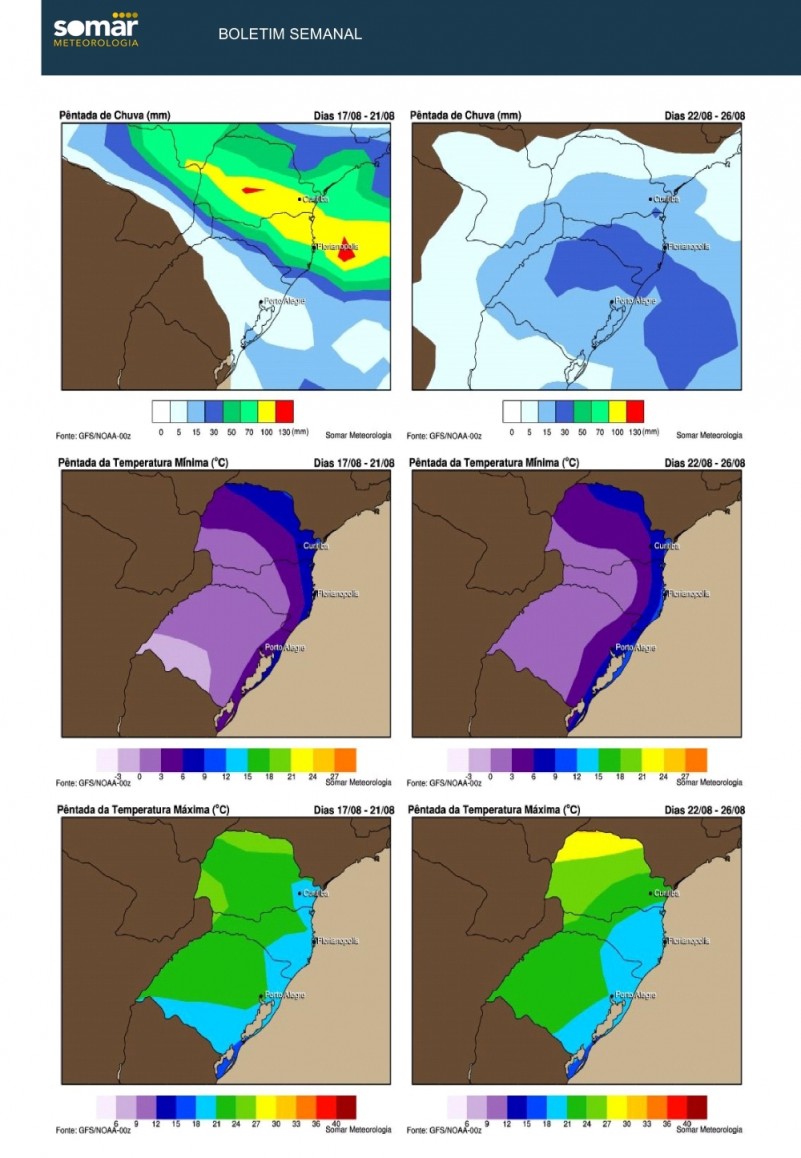 Semana terá frio e neve no Rio Grande do Sul, aponta IRGA