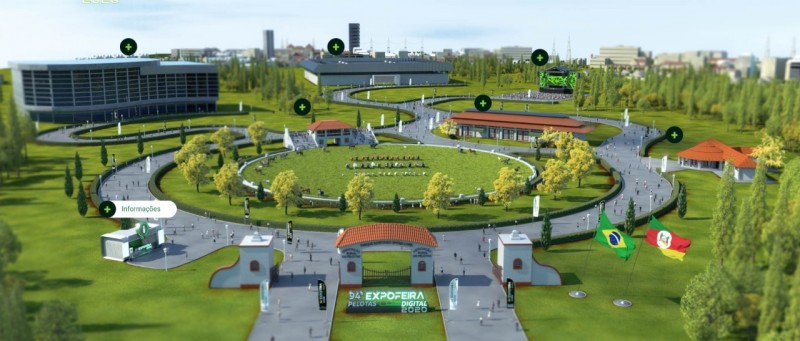 Plataforma imersiva simula espaço físico da Associação Rural de Pelotas