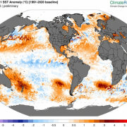 Oceano Pacífico Equatorial apresenta crescente possibilidade de estabelecimento da La Niña 