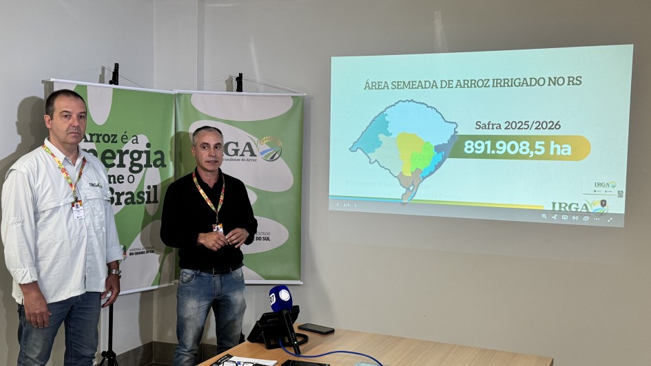 Presidente do Irga e &aacute;rea t&eacute;cnica apresentaram as informa&ccedil;&otilde;es &agrave; imprensa