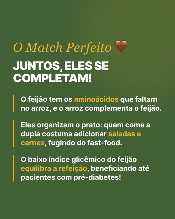 Arroz e Feijão se completam